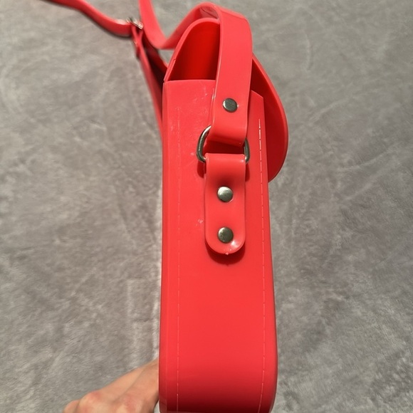 Melissa x The Cambridge Satchel Company Bag Neon Pink - Berry Smell - Picture 15 of 16